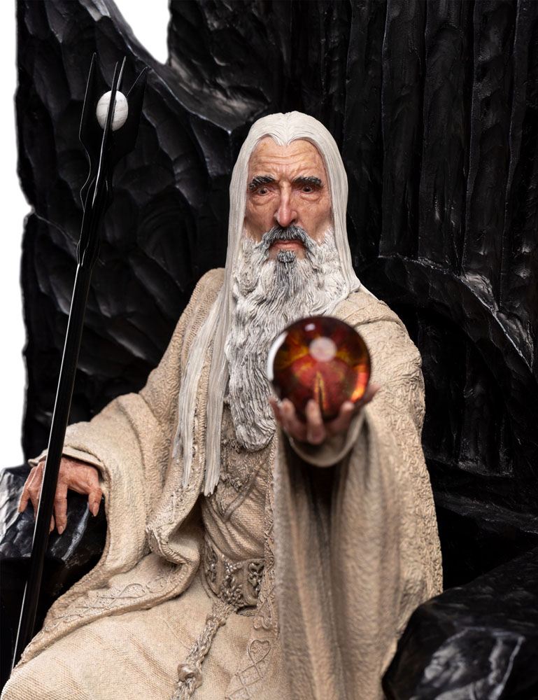 El Señor de los Anillos Estatua 1/6 Saruman the White on Throne 110 cm   Weta Workshop
