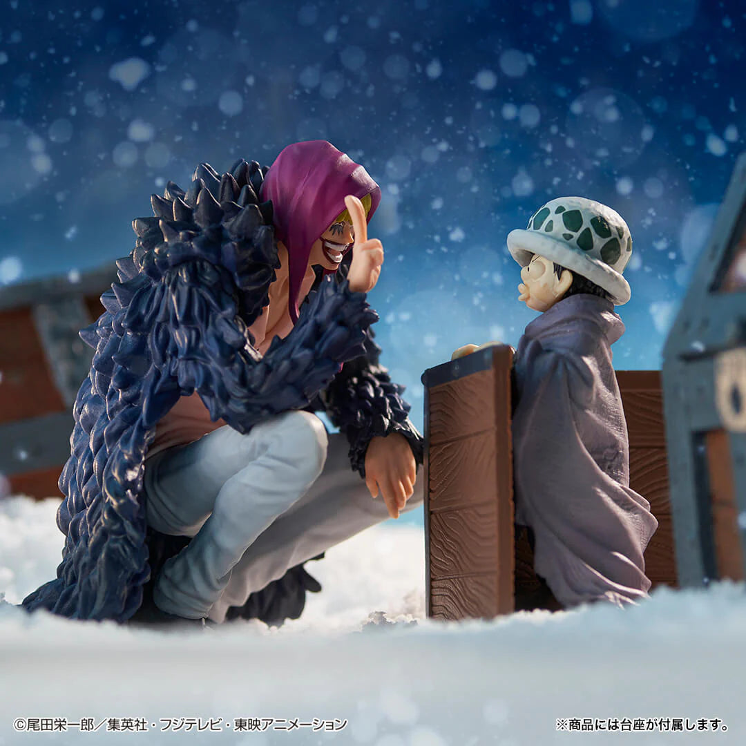 FIGURA ONE PIECE ICHIBAN KUJI MOMENTO REVIBLE - TRAFALGAR LAW Y CORAZON LAST ONE   BANDAI