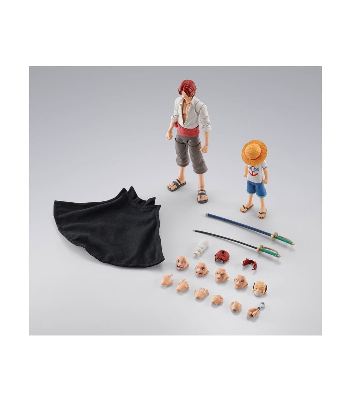 FIGURA SHANKS & MONKEY D. LUFFY CHILDHOOD ONE PIECE SH FIGUARTS   TAMASHII NATIONS