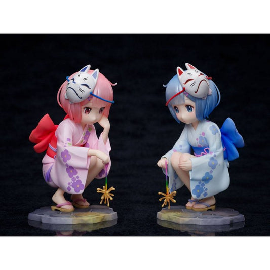 FIGURAS RAM & REM CHILDHOOD SUMMER MEMORIES VER FIG 11,5 CM RE:ZERO 1/7 SCALE  