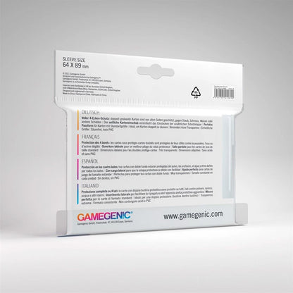 FUNDAS TRANSPARENTES DE CARTAS GAMEGENIC (100)  