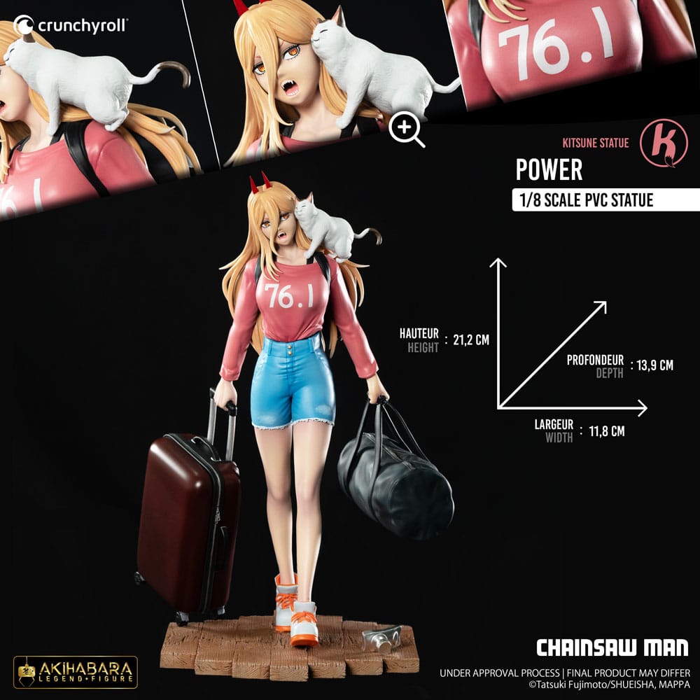 Figura Chainsaw Man Estatua PVC 1/8 Power 21 cm   Kitsune