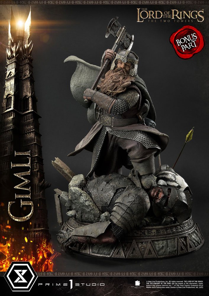 Figura El Señor de los Anillos Estatua 1/4 Gimli Bonus Version   Prime 1 Studio
