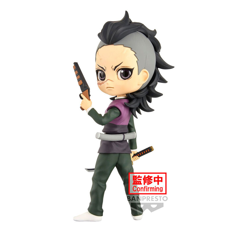 Figura Genya Shinazugawa Demon Slayer Kimetsu no Yaiba Q posket 14cm  