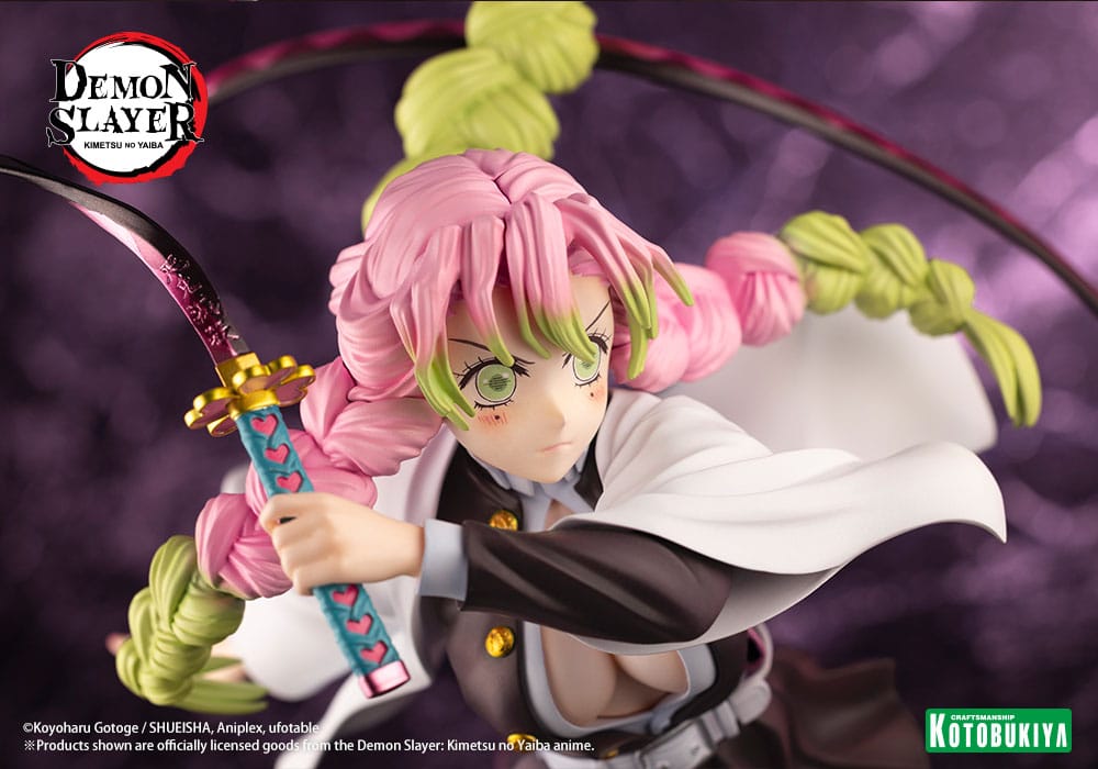 Figura Mitsuri Kanroji Kimetsu no Yaiba Estatua ARTFXJ PVC 1/8 Bonus Edition Demon Slayer   Kotobukiya