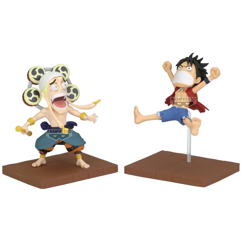 Figura Monkey D Luffy & Enel World Collectable One Piece 7cm  