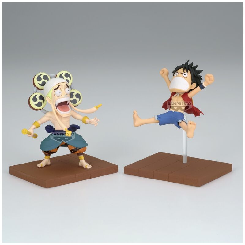 Figura Monkey D Luffy & Enel World Collectable One Piece 7cm  