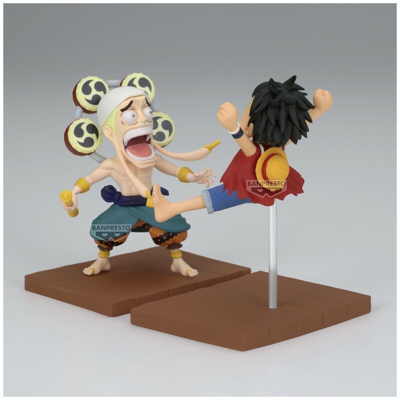 Figura Monkey D Luffy & Enel World Collectable One Piece 7cm  