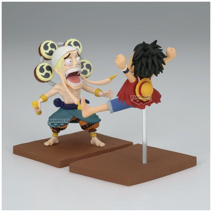 Figura Monkey D Luffy & Enel World Collectable One Piece 7cm  