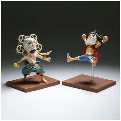 Figura Monkey D Luffy & Enel World Collectable One Piece 7cm  