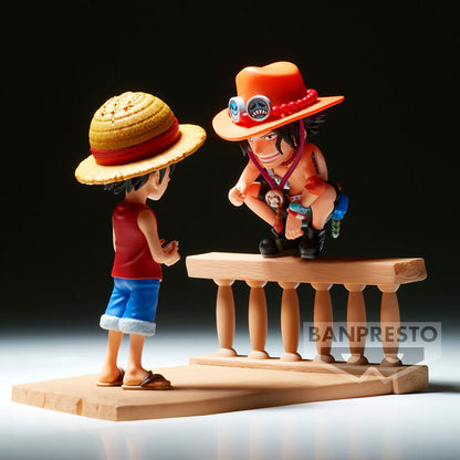 Figura Monkey D Luffy & Portgas D Ace World Collectable Log Stories One Piece   BANPRESTO