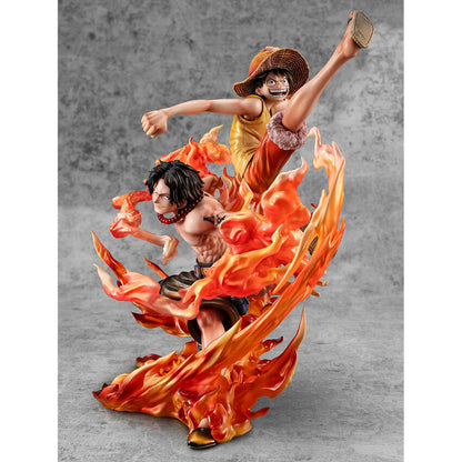 Figura Monkey D Luffy y Portgas D Ace P.O.P.-Bond Between Brothers- One Piece 25cm  