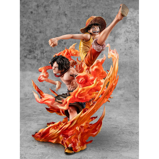 Figura Monkey D Luffy y Portgas D Ace P.O.P.-Bond Between Brothers- One Piece 25cm  