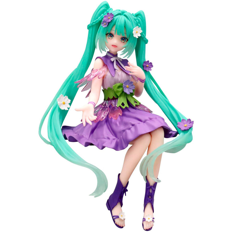 Figura Noodle Stopper Hatsune Miku Flower Fairy Cosmos Purple Hatsune Miku 14cm   FURYU