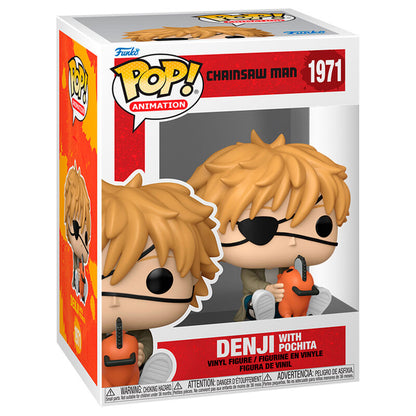 Figura POP Chainsaw Man Denji with Pochita   FUNKO