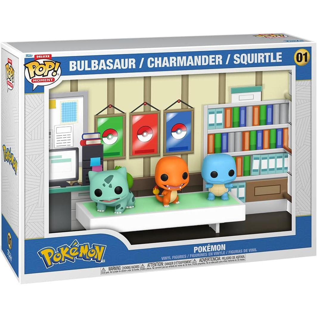 Figura POP Moments Deluxe Pokemon 1996 Bulbasaur Charmander Squirtle   FUNKO