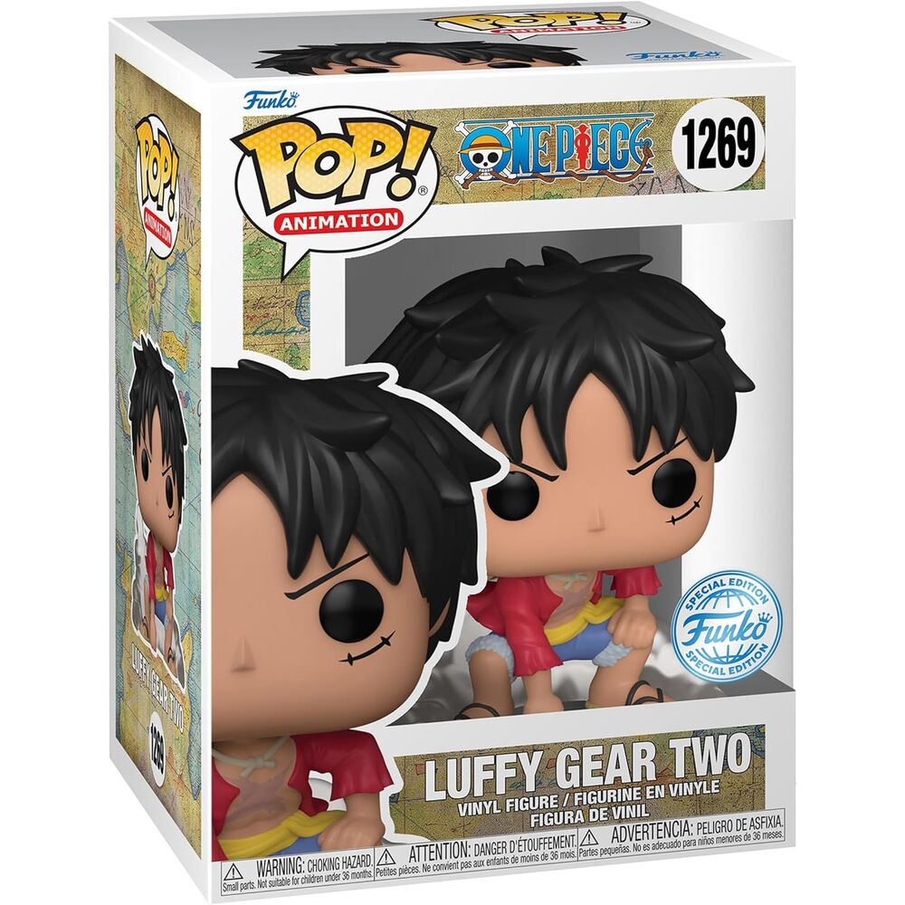 Figura POP One Piece Luffy Gear Two + Chase Exclusive   FUNKO