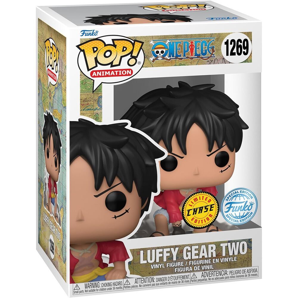 Figura POP One Piece Luffy Gear Two Exclusive Chase   FUNKO