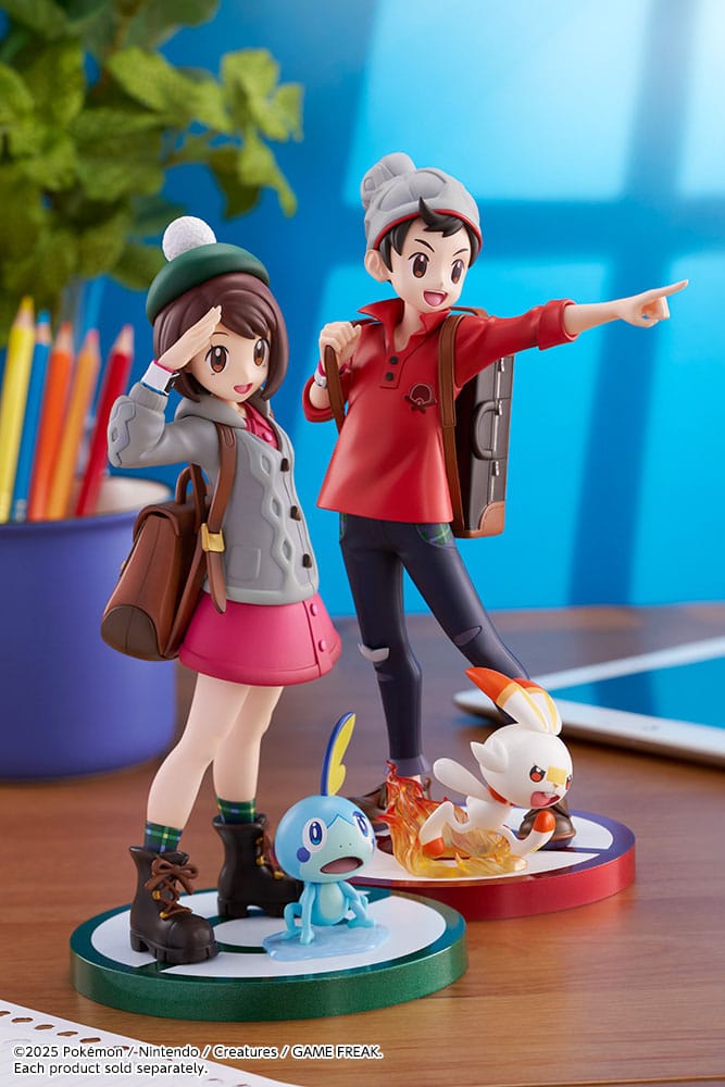 Figura Pokémon Estatua ARTFXJ PVC 1/8 Victor & Scorbunny 21 cm   Kotobukiya