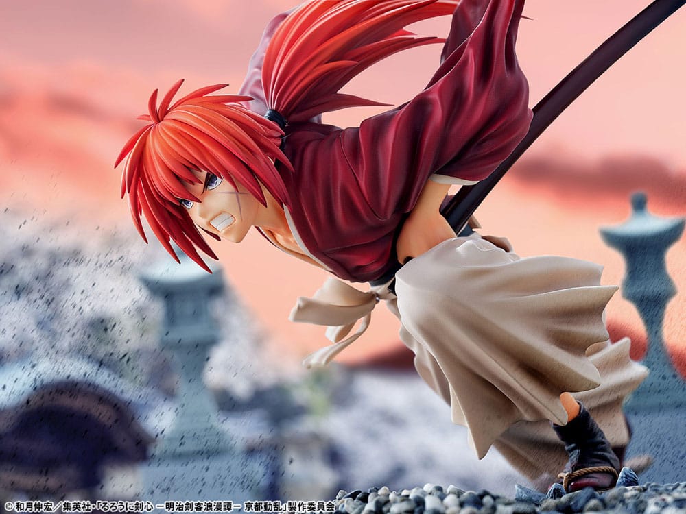 Figura Rurouni Kenshin: Meiji Kenkaku Romantan Kyoto Douran Estatua PVC 1/6 Kenshin Himura Amakakeruryuunohirameki Ver. 26 cm   Bellfine
