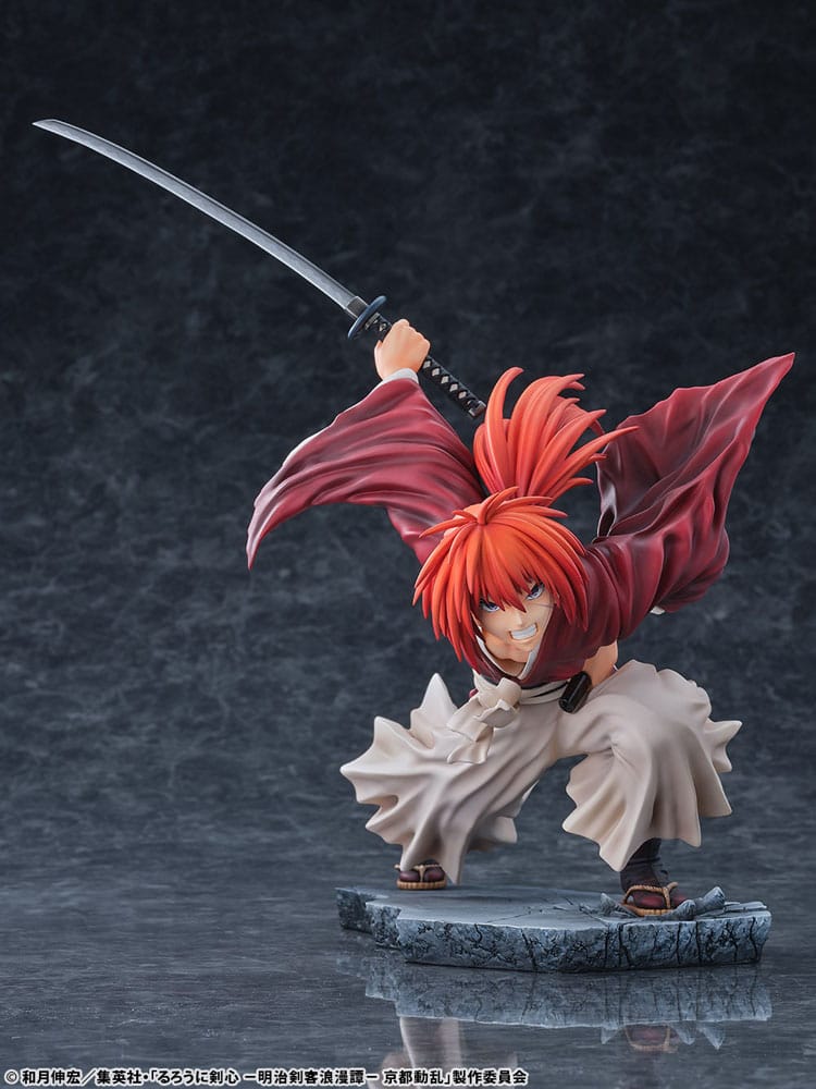 Figura Rurouni Kenshin: Meiji Kenkaku Romantan Kyoto Douran Estatua PVC 1/6 Kenshin Himura Amakakeruryuunohirameki Ver. 26 cm   Bellfine