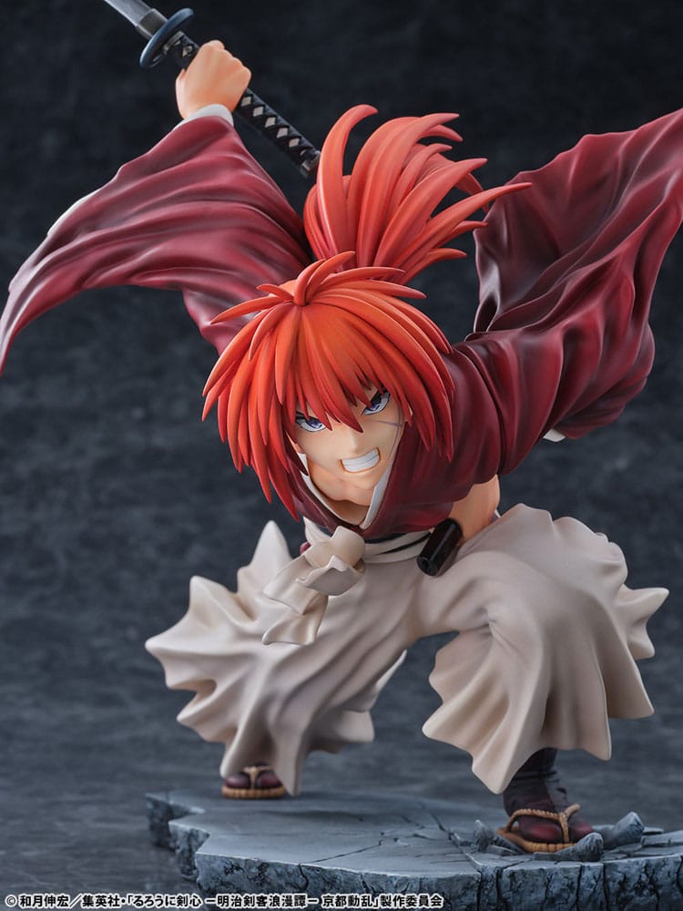 Figura Rurouni Kenshin: Meiji Kenkaku Romantan Kyoto Douran Estatua PVC 1/6 Kenshin Himura Amakakeruryuunohirameki Ver. 26 cm   Bellfine