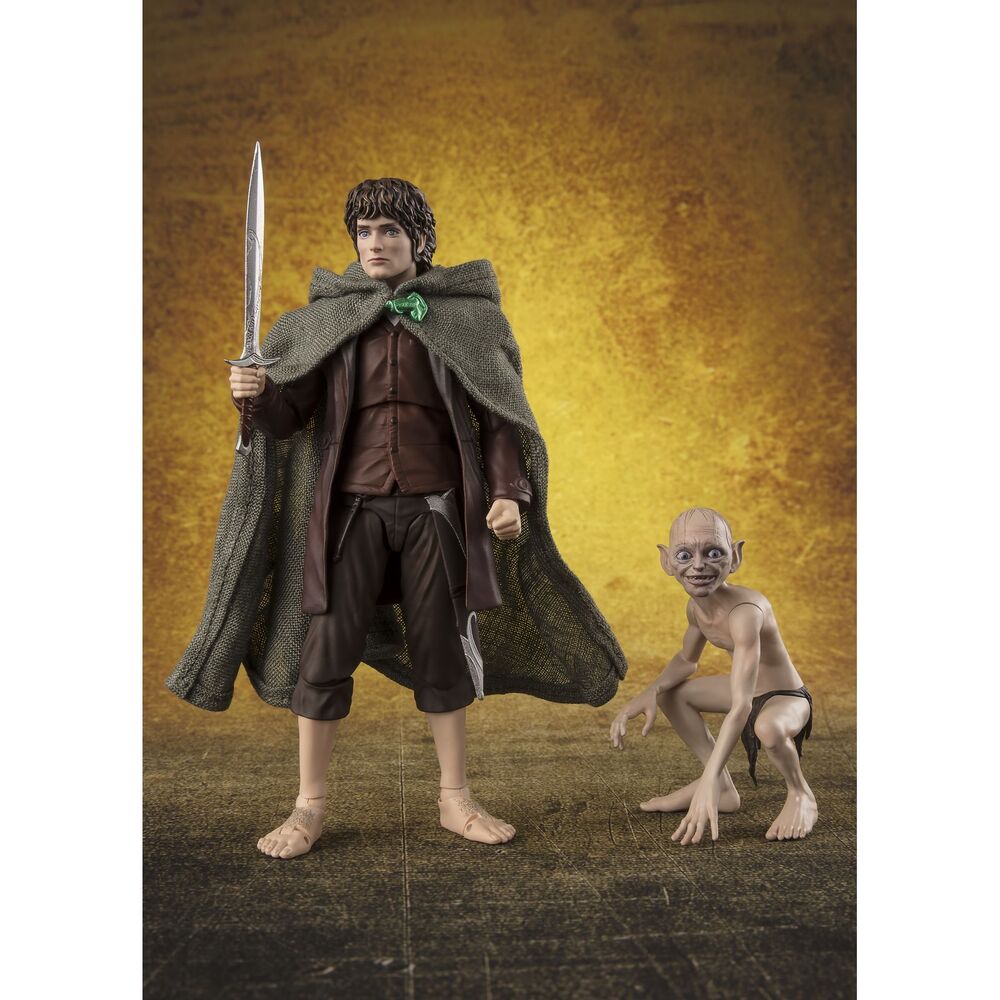Figura S.H. Figuarts Frodo Bolsón y Gollum The Lord of the Rings   TAMASHII NATIONS