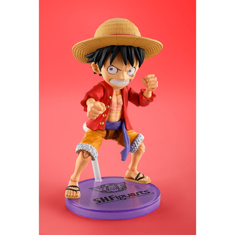 Figura S.H Figuarts Monkey D. Luffy World Collectable One Piece 7,5cm   TAMASHII NATIONS