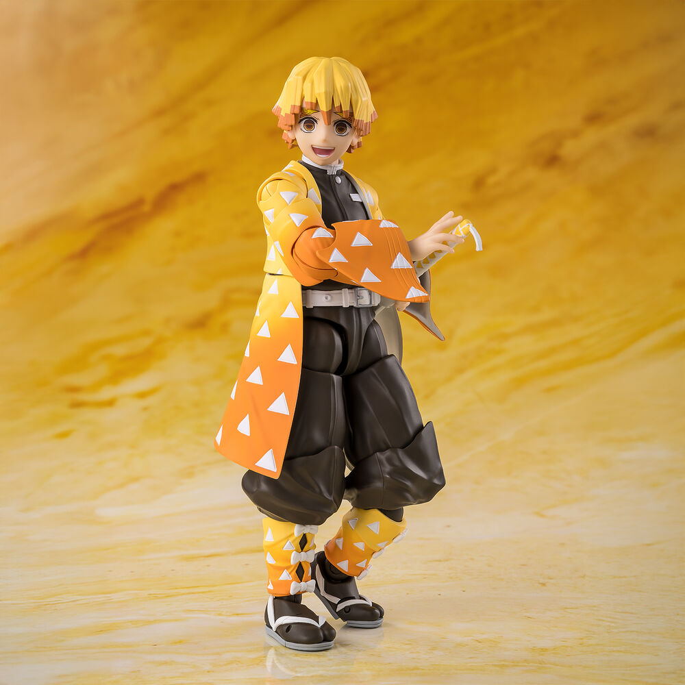 Figura S.H. Figuarts Zenitsu Agatsuma Demon Slayer Kimetsu no Yaiba 14cm   TAMASHII NATIONS
