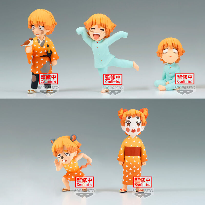 Figura Zenitsu Agatsuma World Collectable Demon Slayer Kimetsu No Yaiba 7cm   BANPRESTO