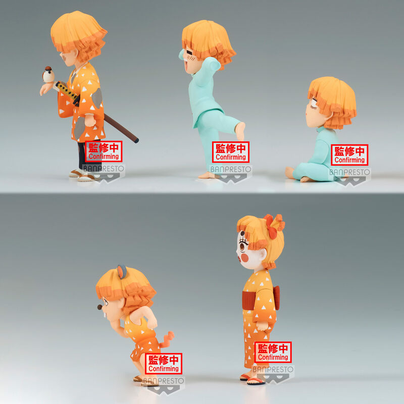 Figura Zenitsu Agatsuma World Collectable Demon Slayer Kimetsu No Yaiba 7cm   BANPRESTO