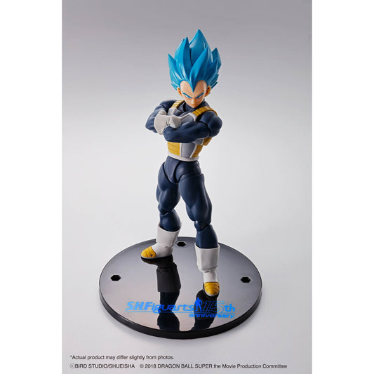 Figura de Vegeta Super Saiyan God SH Figuarts Dragon Ball Super 15th Anniversary  