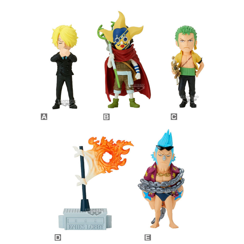 Figura world collectable Enies Lobby 02 One Piece 7cm UNIDAD ALEATORIA   BANPRESTO