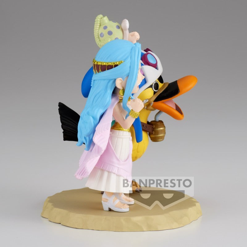 Figura world collectable Log Series Nefertari Vivi & Karoo One Piece 7cm   BANPRESTO
