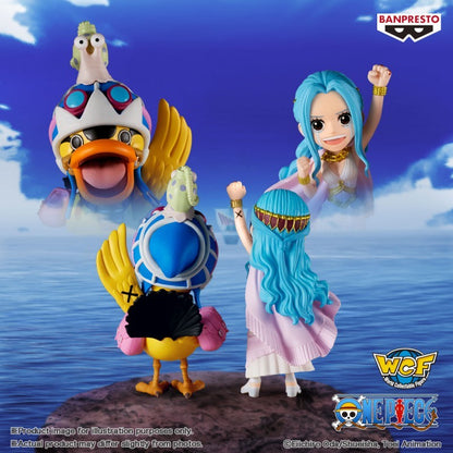 Figura world collectable Log Series Nefertari Vivi & Karoo One Piece 7cm   BANPRESTO