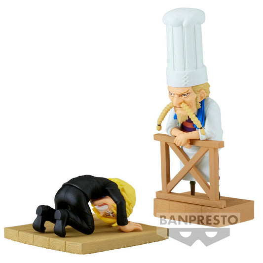Figura world collectable Sanji & Zeff 2 WCF Log Series One Piece 8cm  