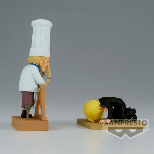 Figura world collectable Sanji & Zeff 2 WCF Log Series One Piece 8cm  