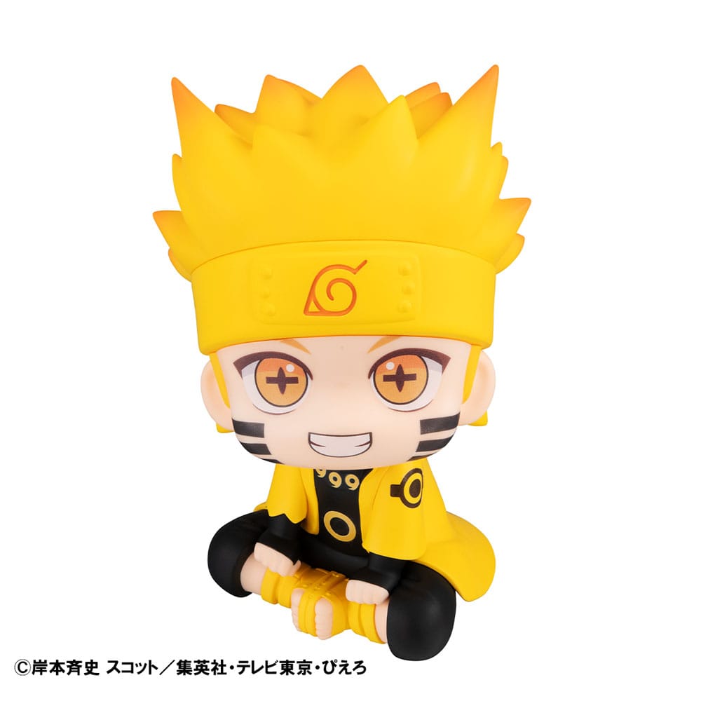 Figuras Naruto Shippuden Estatua Look Up Naruto Uzumaki Six Paths Sage Mode & Minato Namikaze 11 cm (with gift)   Megahouse
