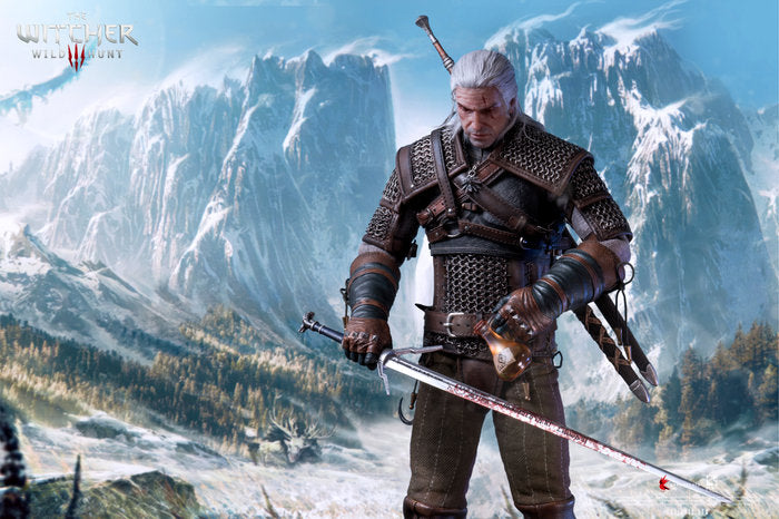 Geralt de Rivia Figura Articulada 30 cm Escala 1/6 The Witcher 3: Wild Hunt   Pure Arts