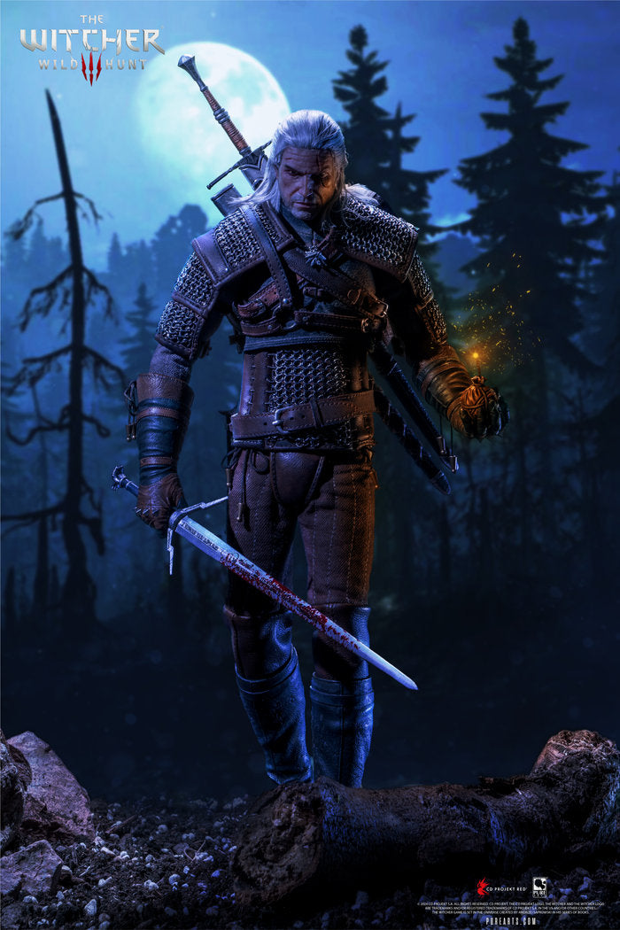 Geralt de Rivia Figura Articulada 30 cm Escala 1/6 The Witcher 3: Wild Hunt   Pure Arts