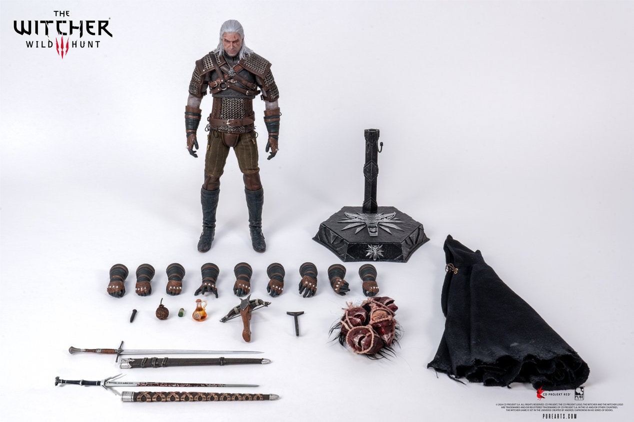 Geralt de Rivia Figura Articulada 30 cm Escala 1/6 The Witcher 3: Wild Hunt   Pure Arts