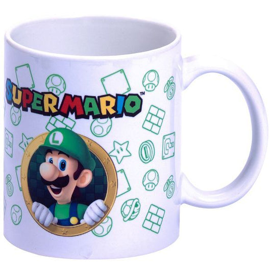 Hucha + taza Luigi Super Mario Bros Nintendo  