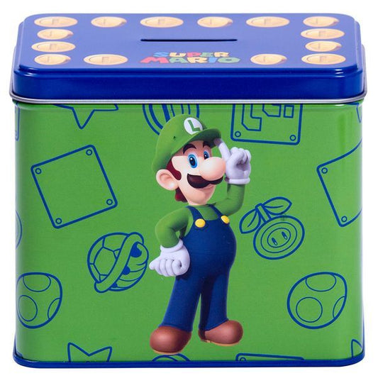 Hucha + taza Luigi Super Mario Bros Nintendo  