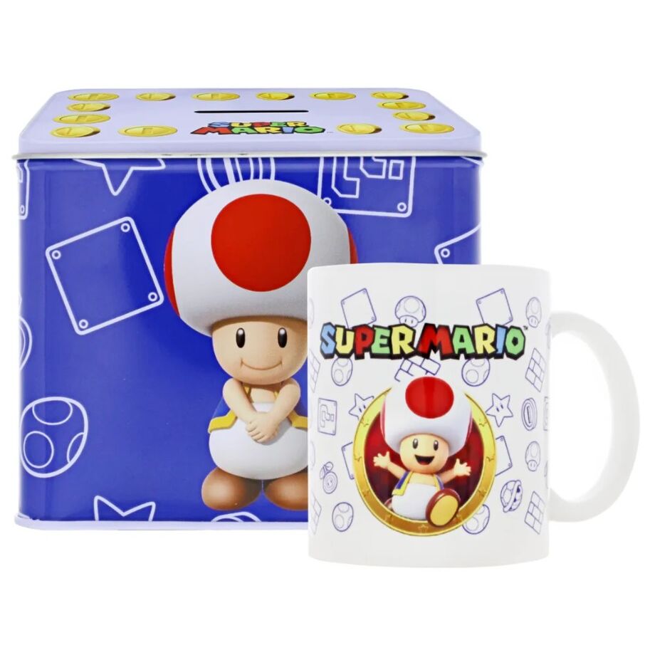Hucha + taza Toad Super Mario Bros Nintendo   NINTENDO