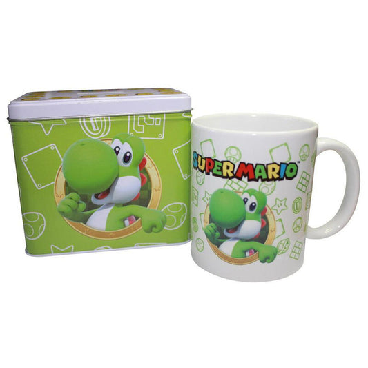 Hucha + taza Yoshi Super Mario Bros Nintendo  
