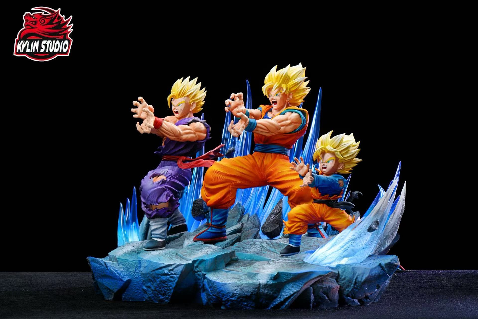 Estatua resina Dragon Ball Broly VS Los Tres Hijos Edición Aniversario