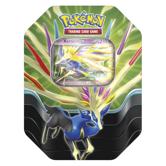 JUEGO DE CARTAS POKEMON TCG EVOLUCIONES PRISMÁTICAS SPRING EX TIN ESPAÑOL XERNEAS  
