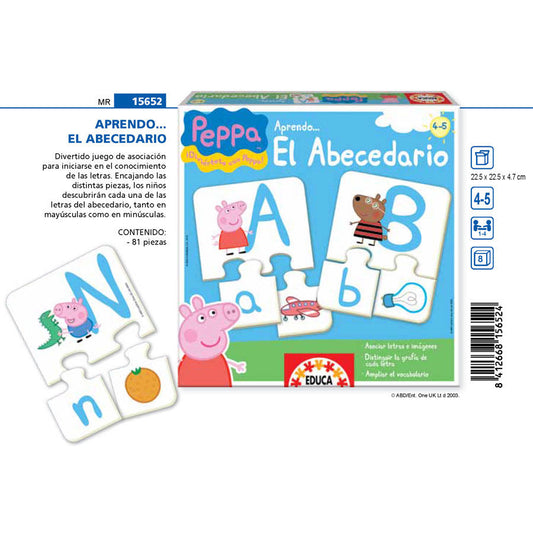 Juego Aprendo el Abecedario Peppa Pig  