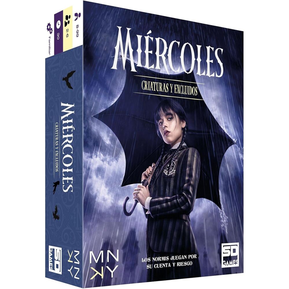 Juego de cartas Criaturas y Excluidos Miercoles Wednesday español  