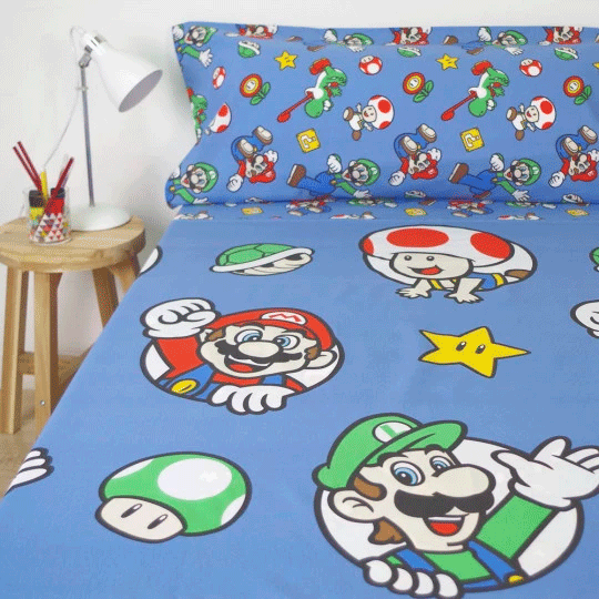 Juego sabanas Super Mario Bros 90cm   NINTENDO